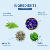 Nefol Face Serum with Blue Tea, Green Tea, White Tea & Brahmi - Hydrates, Fights Dark Circles - 50ml - Nefol